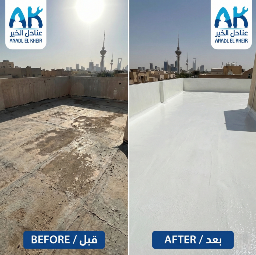 عزل فوم للأسطح بالرياض — شركة عنادل الخير