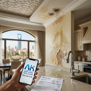 اكتشاف تسربات المياه شمال الرياض — العلامات التحذيرية