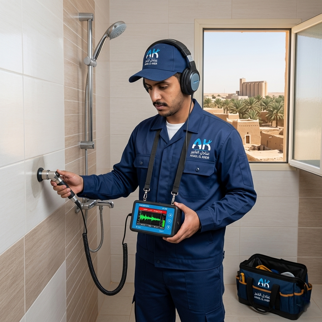 كشف تسربات المياه بالخرج — عنادل الخير بالأجهزة الإلكترونية