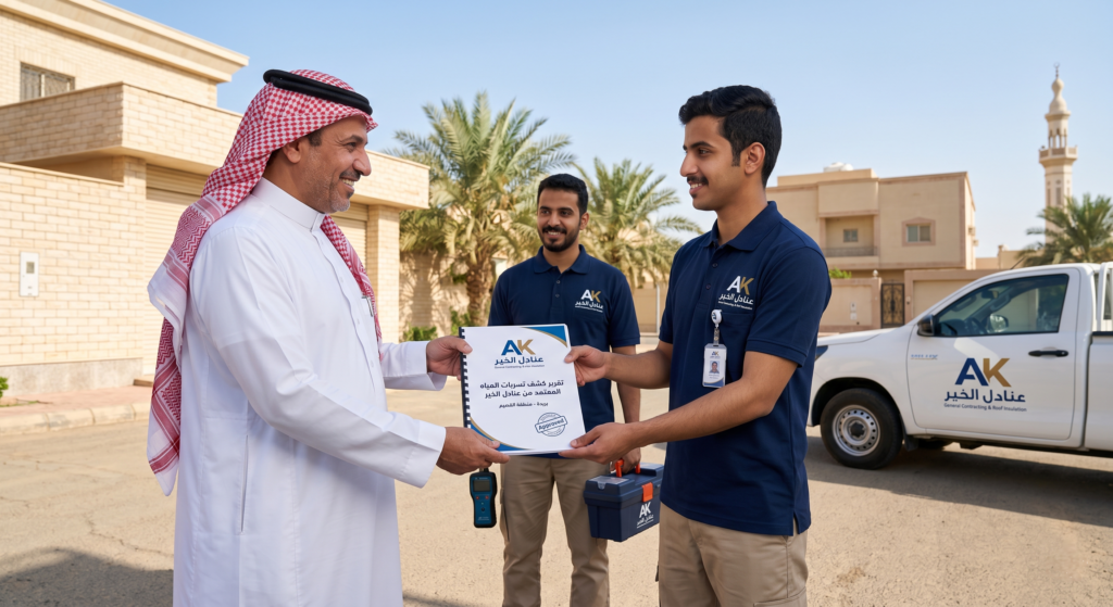 تقرير كشف تسربات المياه المعتمد NWC — عنادل الخير القصيم