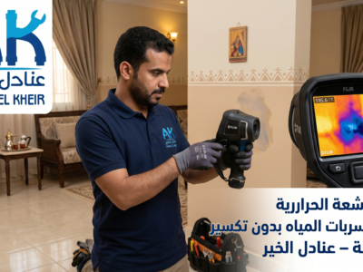 تقنية الأشعة الحرارية ل كشف تسربات المياه بالرياض – عنادل الخير