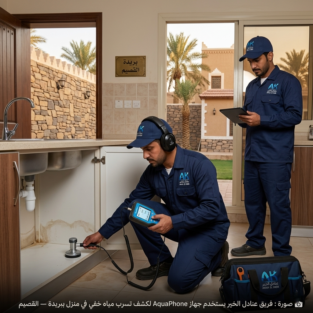 كشف تسربات المياه بالقصيم — عنادل الخير للمقاولات