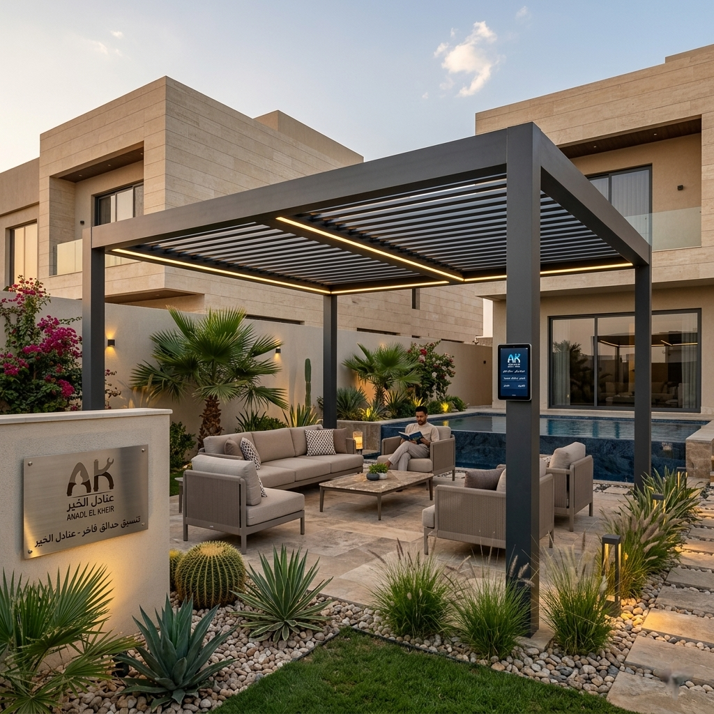 نتيجة تركيب برجولة ذكية في فيلا بالرياض — عنادل الخير